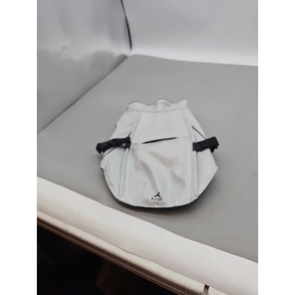 Kurgo Halifax Rain Shell Stormy White XS 14 Neck 15-22 Chest Reflect Waterproof